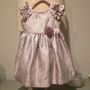 Laura Ashley Pink Baby Dress with Floral Detail